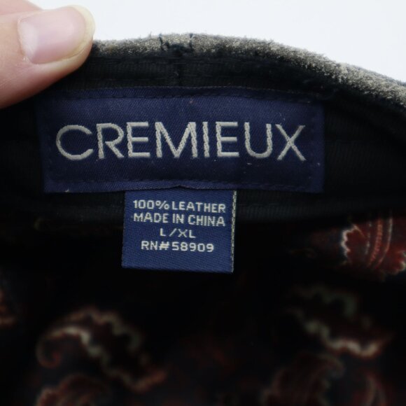 Cremieux Leather Newsboy Cap Men L/XL Gray Golf Casual Staple Timeless Classic - Picture 6 of 13